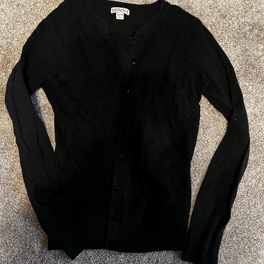 Merona Women's Black Cardigan Sweater